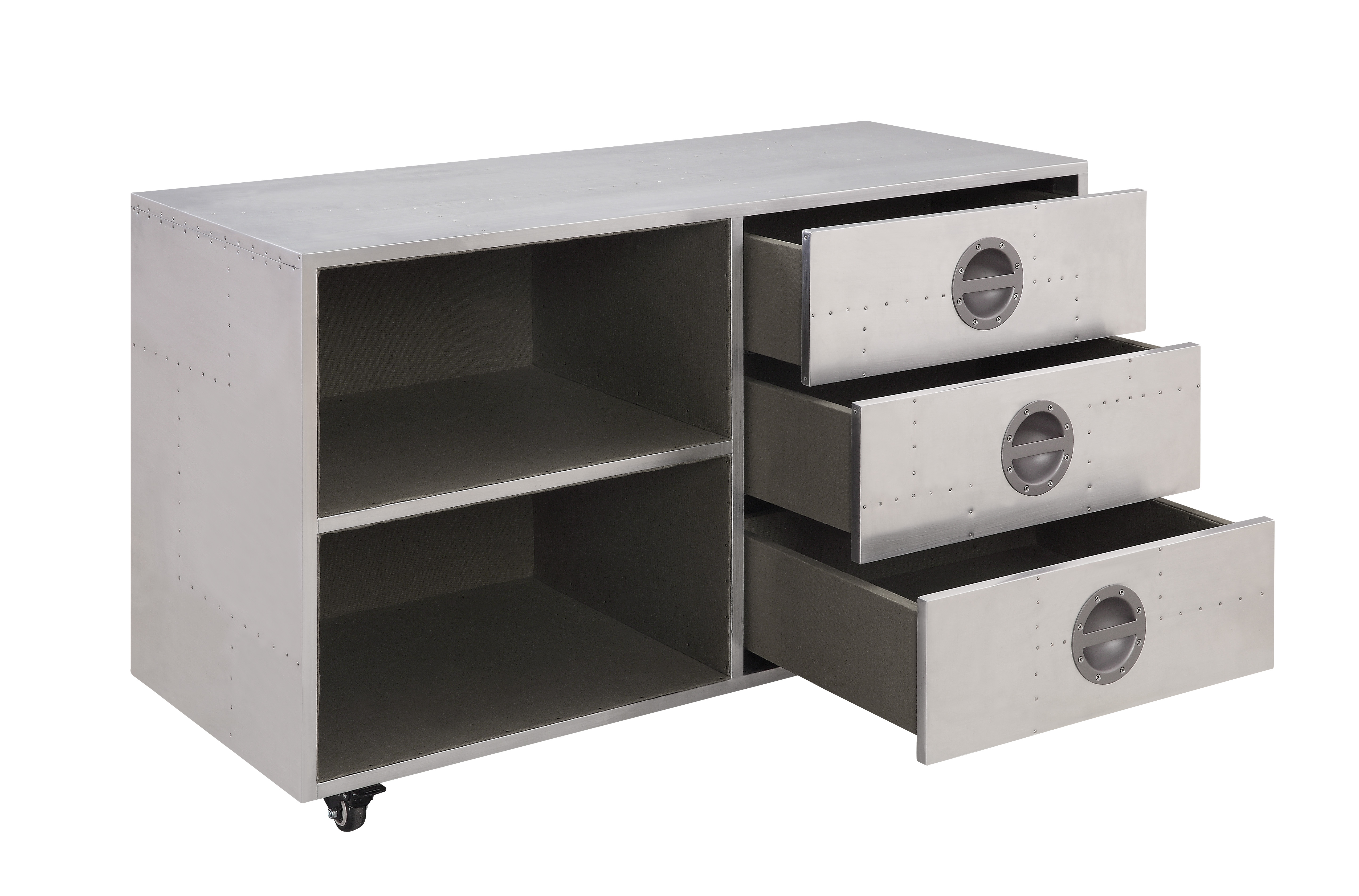 ACME - Brancaster Cabinet in Aluminum (92427)