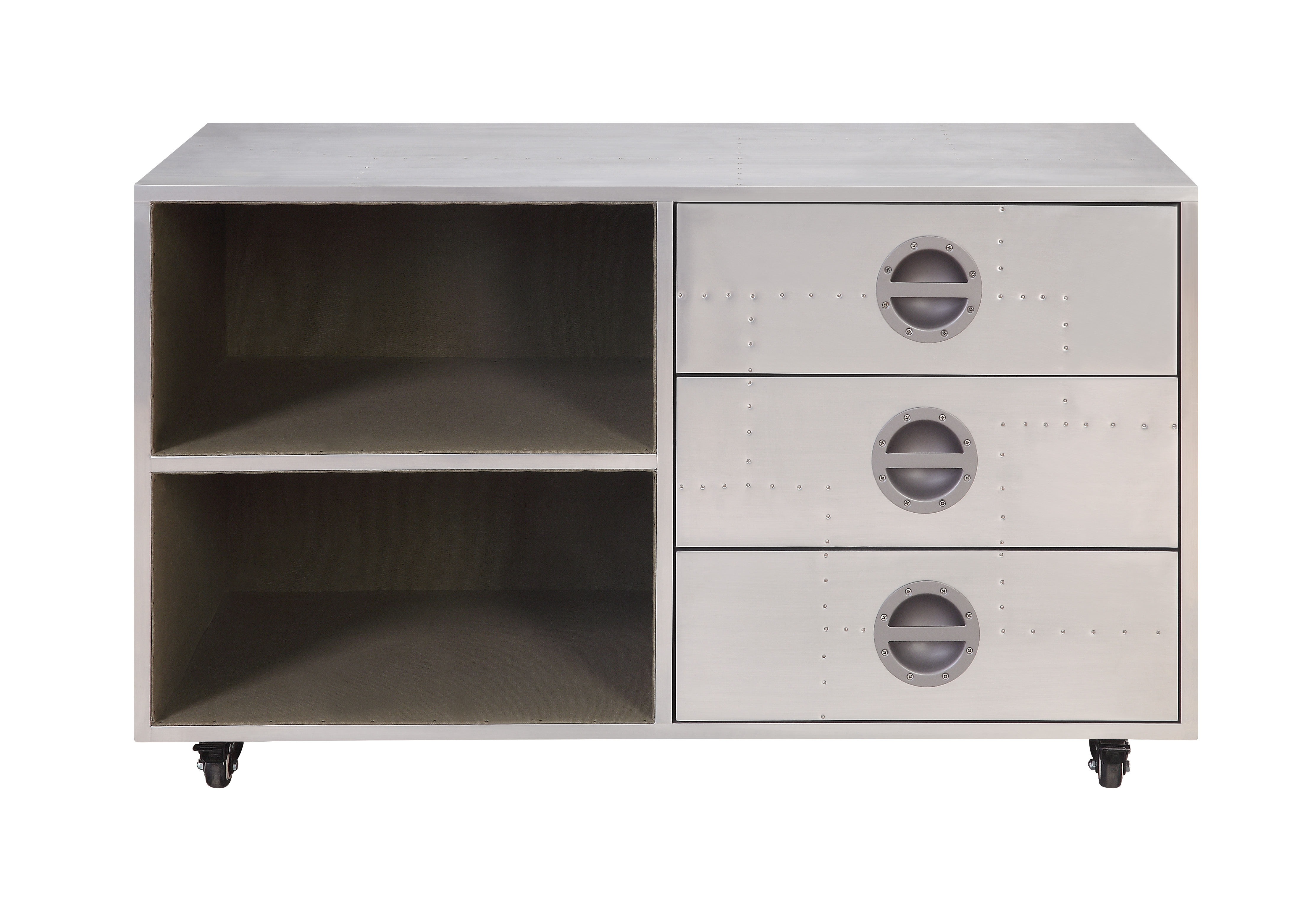 ACME - Brancaster Cabinet in Aluminum (92427)