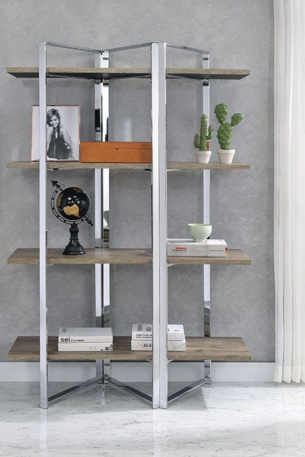 ACME™ Libby Bookshelf - Chrome