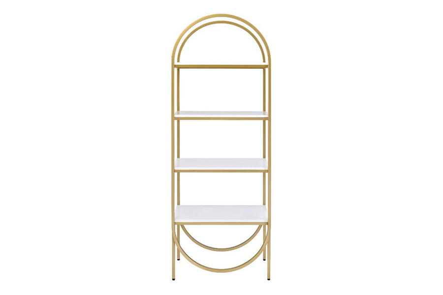 ACME™ Lightmane Bookshelf - White High Gloss/Gold