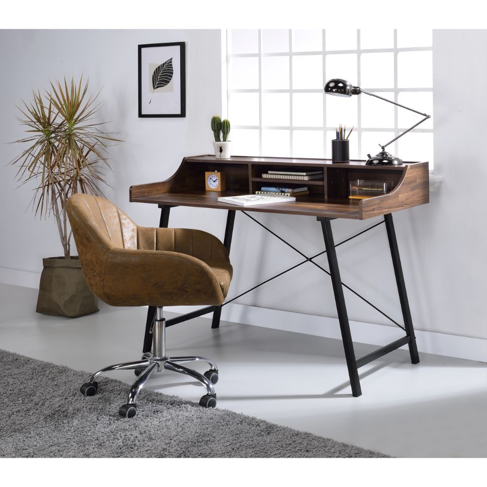 ACME - Sange Writing Desk with Usb in Walnut/Black