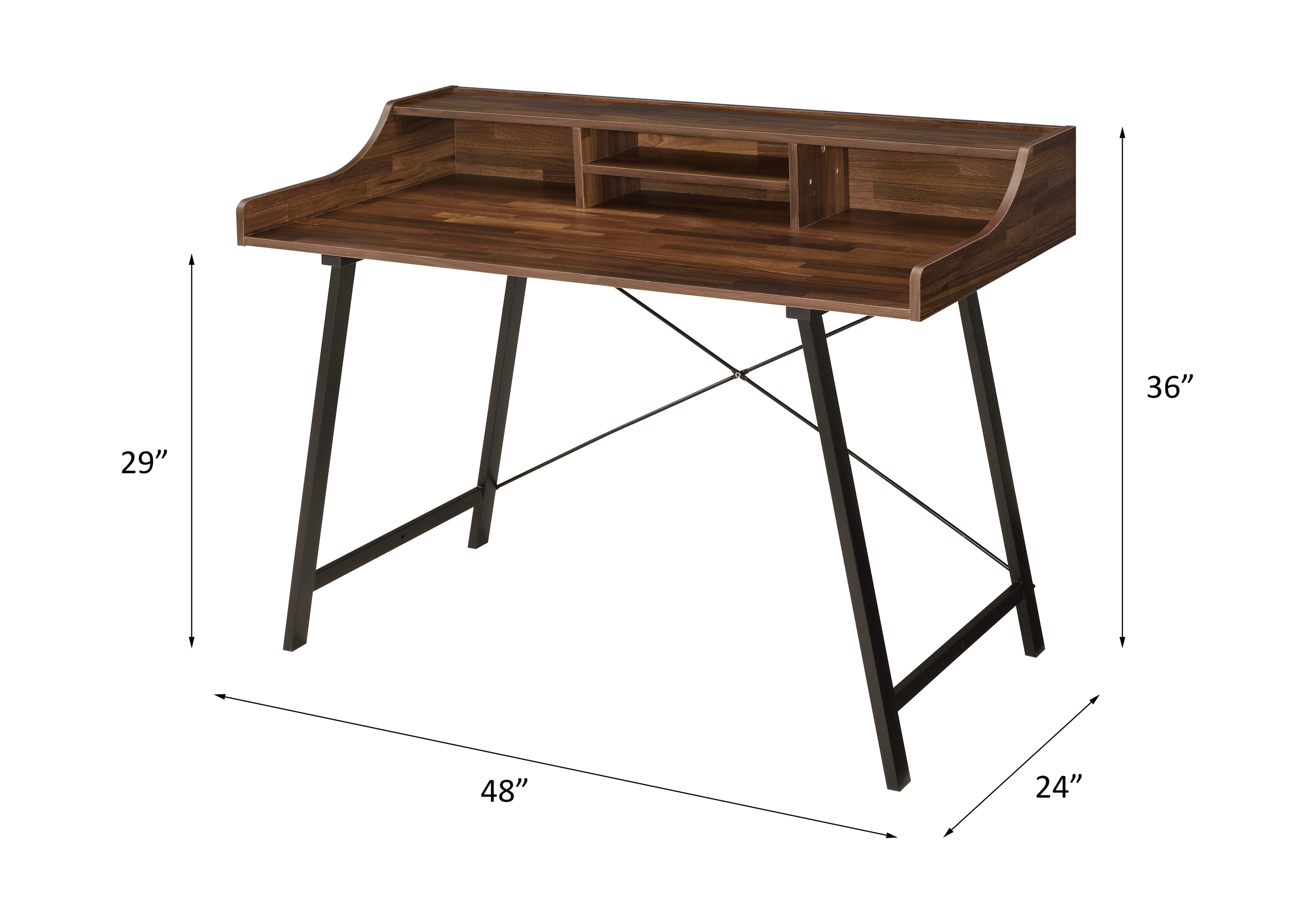 ACME - Sange Writing Desk with Usb in Walnut/Black