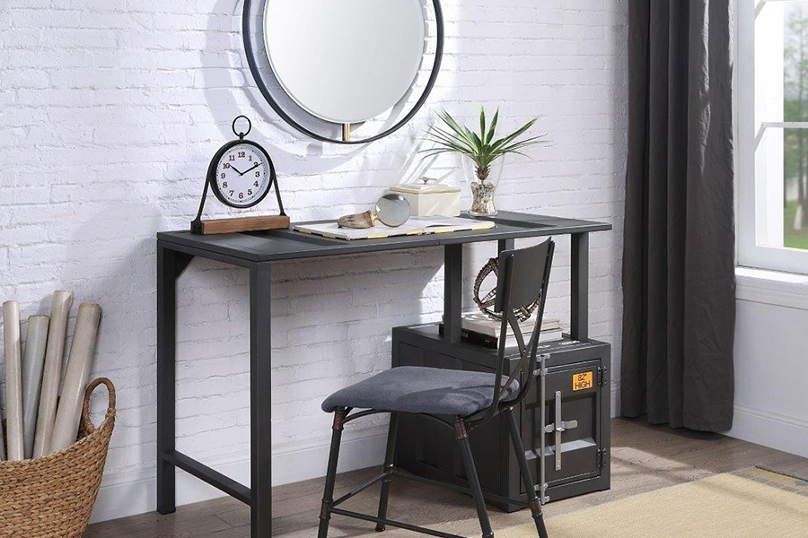 ACME - Cargo Writing Desk in Gunmetal