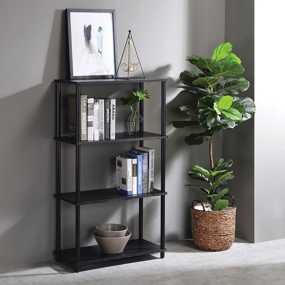 ACME Nypho Bookshelf - Black Finish