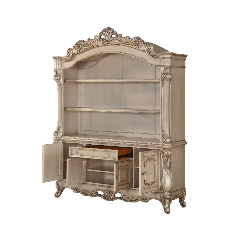 ACME - Gorsedd Bookcase in Golden Ivory