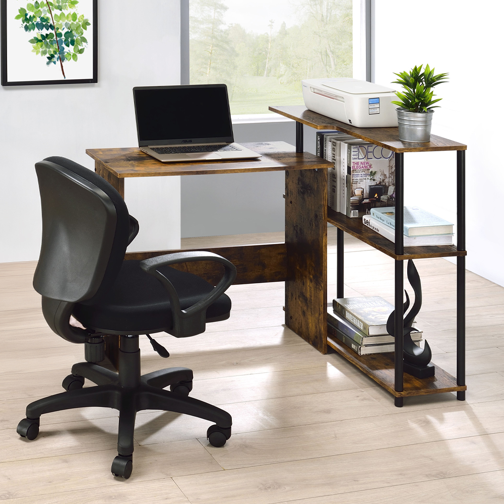 ACME Ievi Writing Desk - Weathered Oak and Black Finish