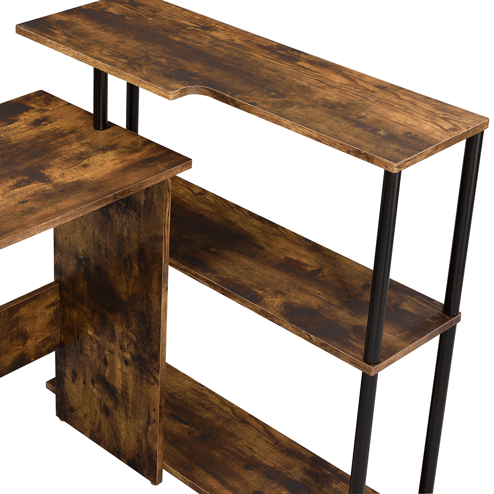 ACME Ievi Writing Desk - Weathered Oak and Black Finish