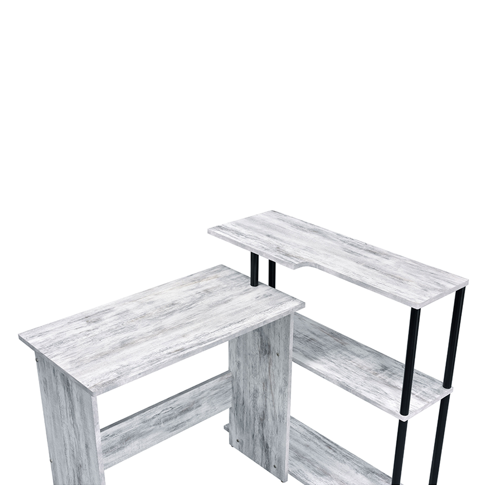 ACME Ievi Writing Desk - Antique White and Black Finish