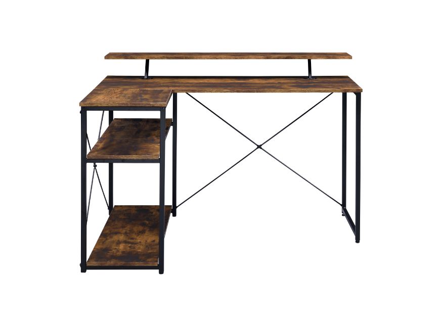 ACME Drebo Writing Desk - Weathered Oak/Black