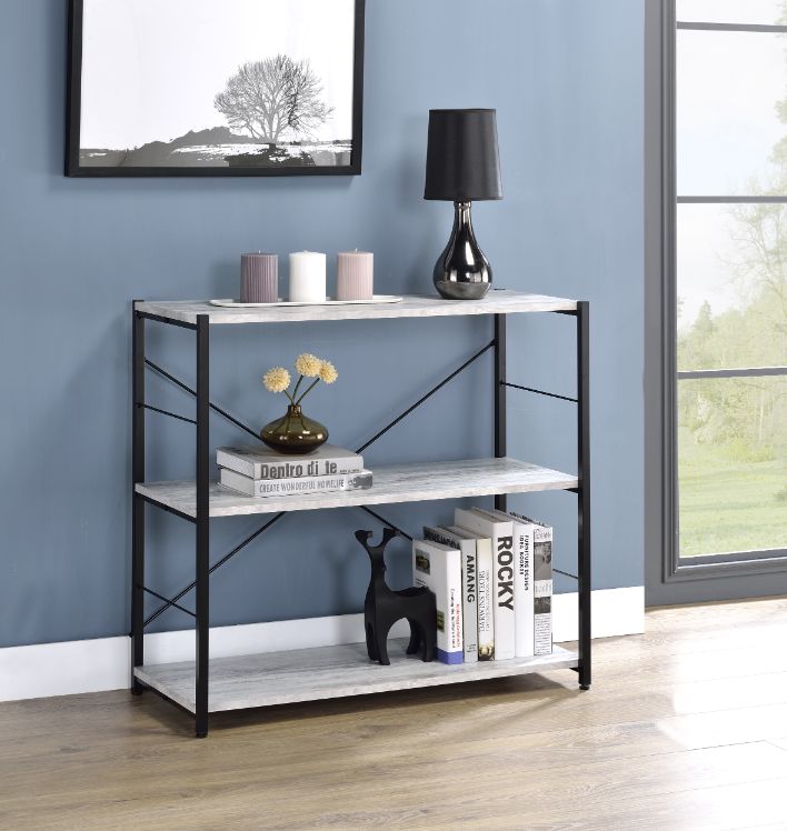 ACME Tesadea Bookshelf - Antique White/Black