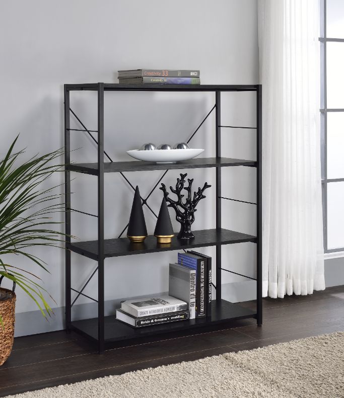 ACME Tesadea Bookshelf - Black, 4-Tier (92775)