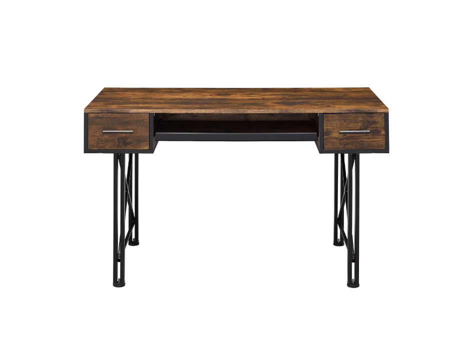 ACME - Settea Computer Desk in Weathered Oak/Black