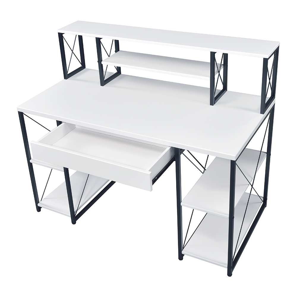 ACME Amiel Music Recording Studio Desk - White and Black