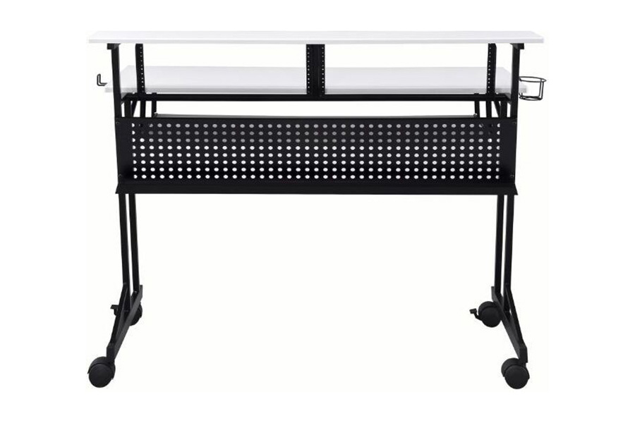 ACME Suitor Music Recording Studio Desk - White and Black