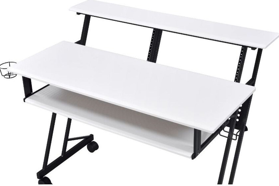 ACME Suitor Music Recording Studio Desk - White and Black