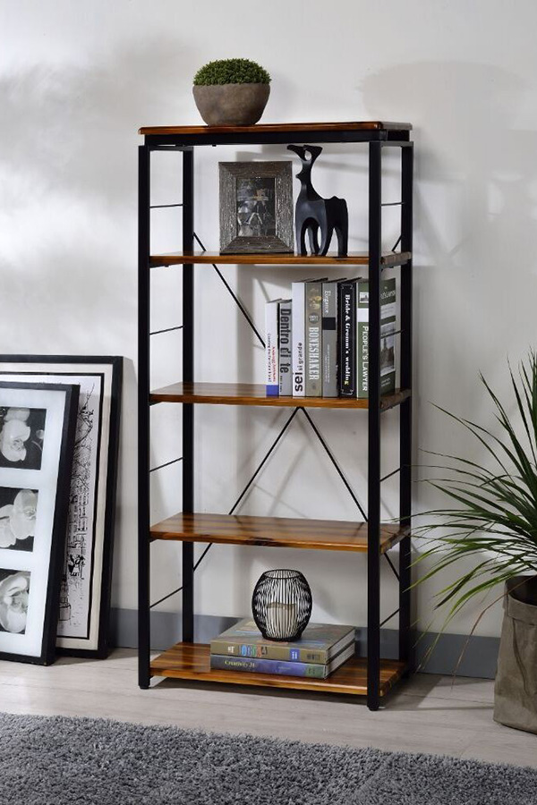 ACME Jurgen Bookshelf - Oak and Black