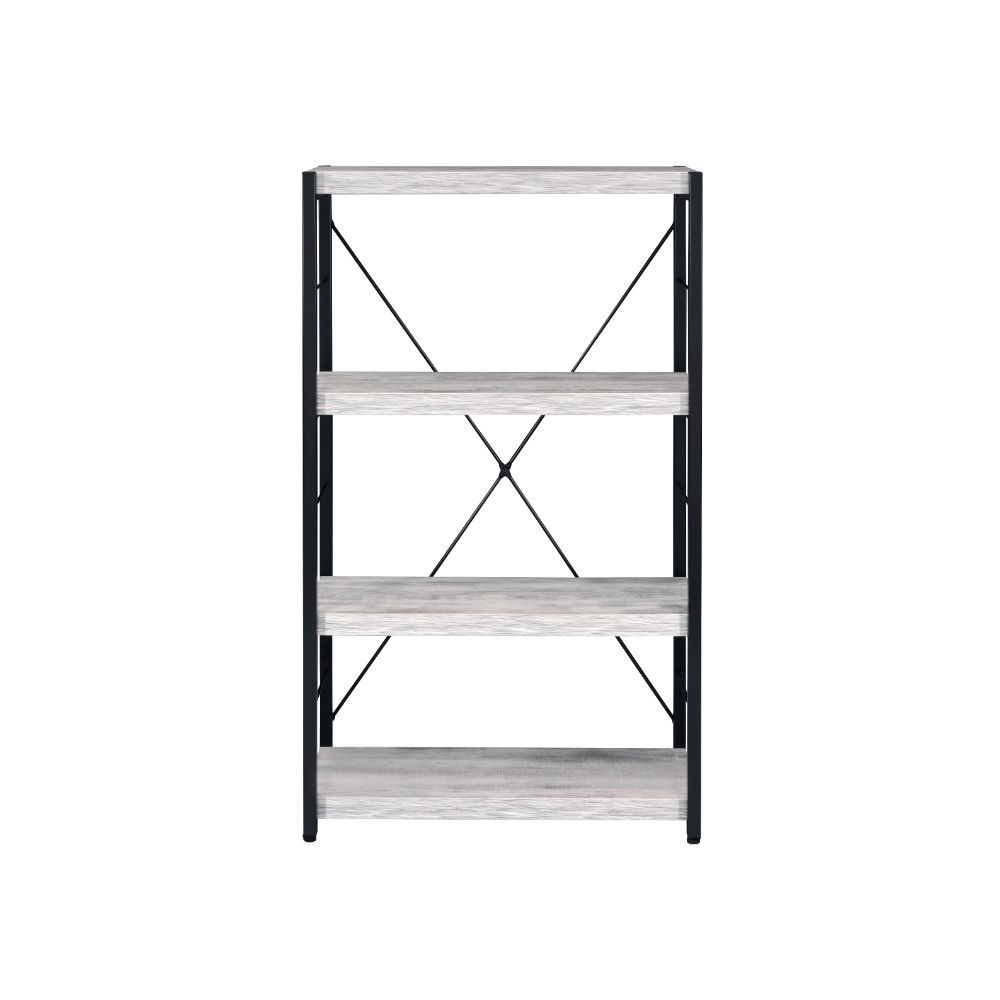 ACME™ Jurgen Bookshelf - Antique White and Black