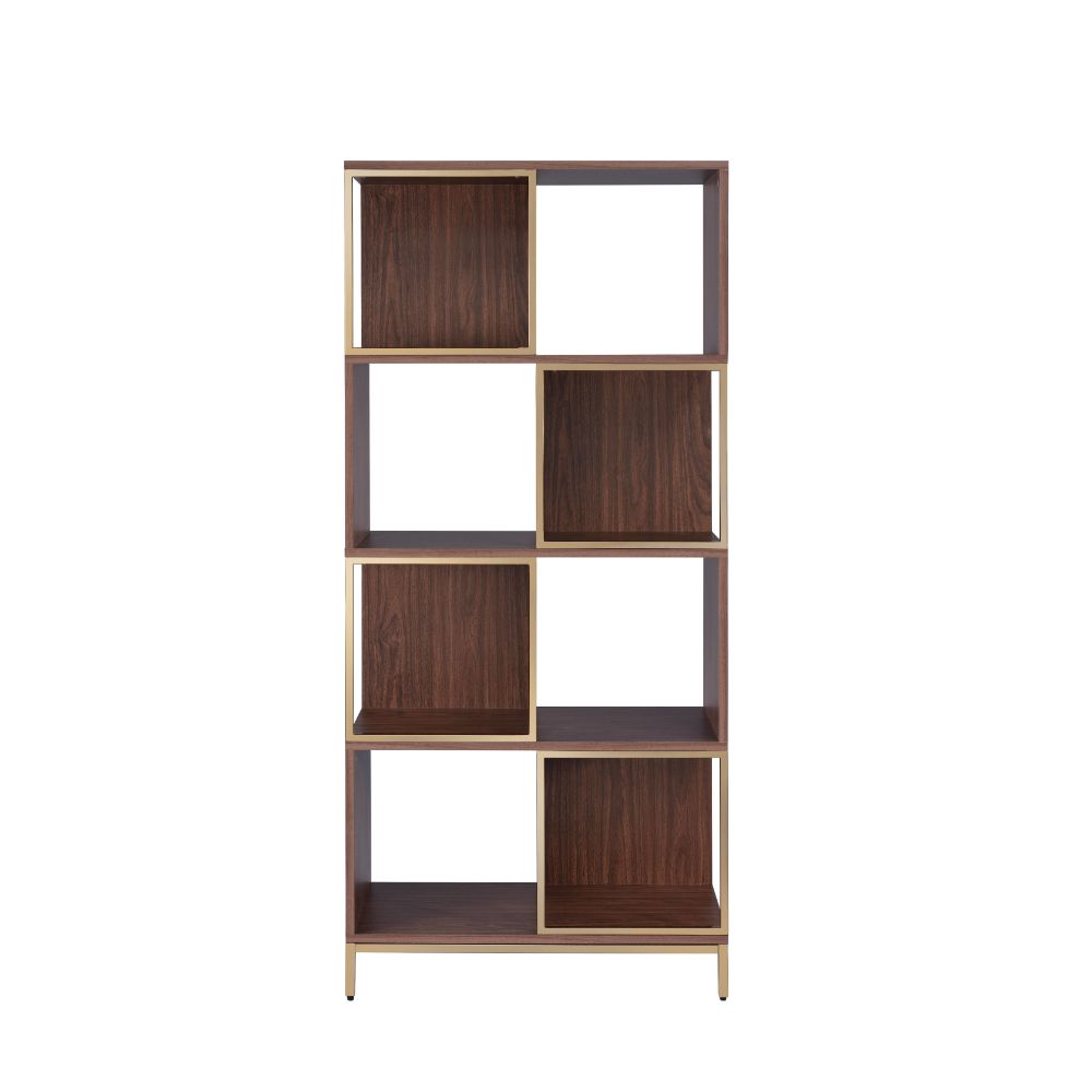 ACME - Diwan Bookshelf in Walnut/Champagne