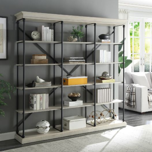 ACME Rukia 84" Bookshelf - White/Black