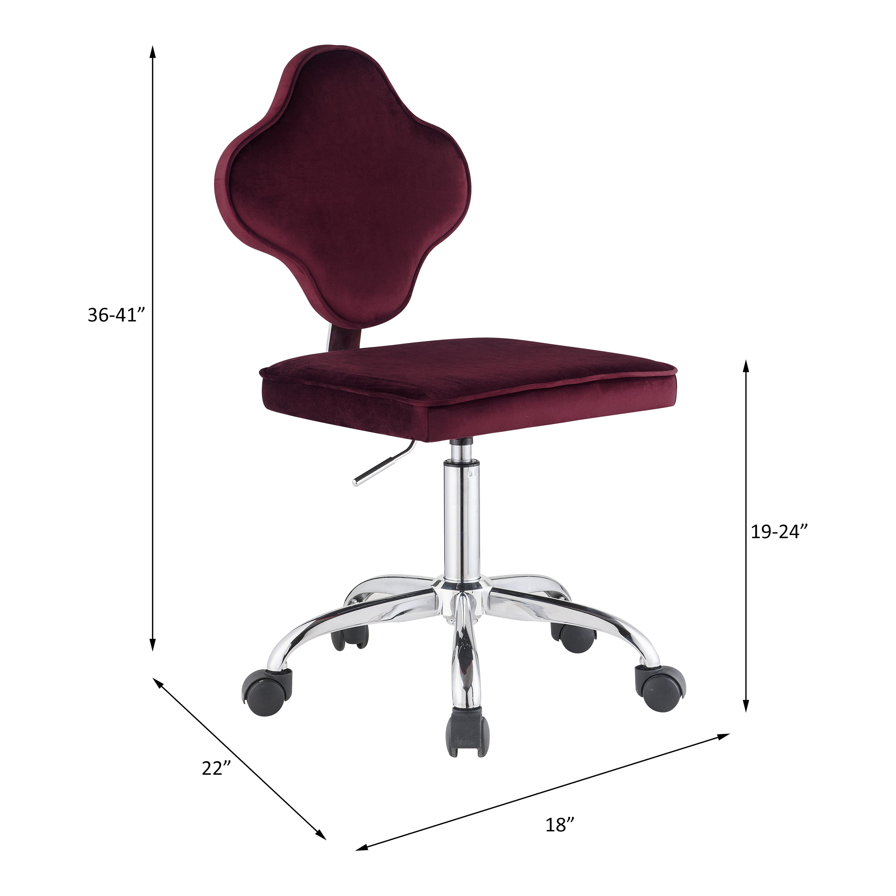 ACME - Clover Office Chair in Red