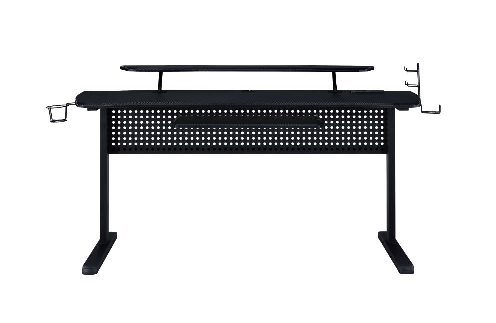 ACME Vildre Gaming Table with USB Port - Black Finish