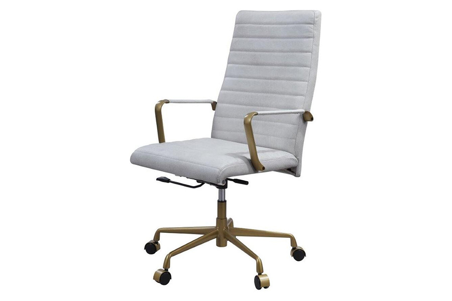 ACME Duralo Office Chair - Vintage White Top Grain Leather