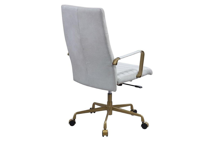 ACME Duralo Office Chair - Vintage White Top Grain Leather