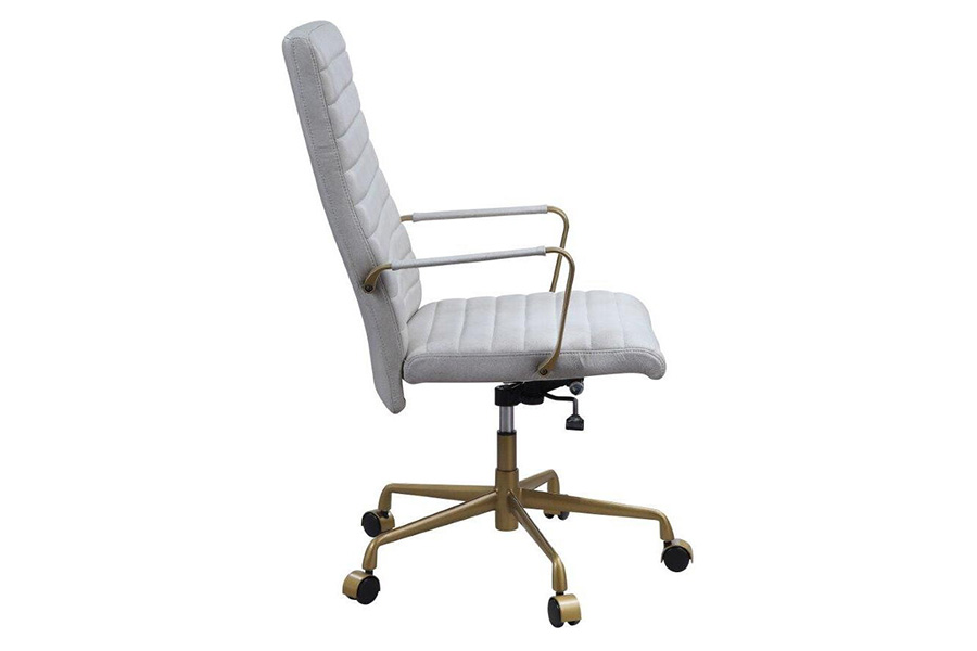 ACME Duralo Office Chair - Vintage White Top Grain Leather