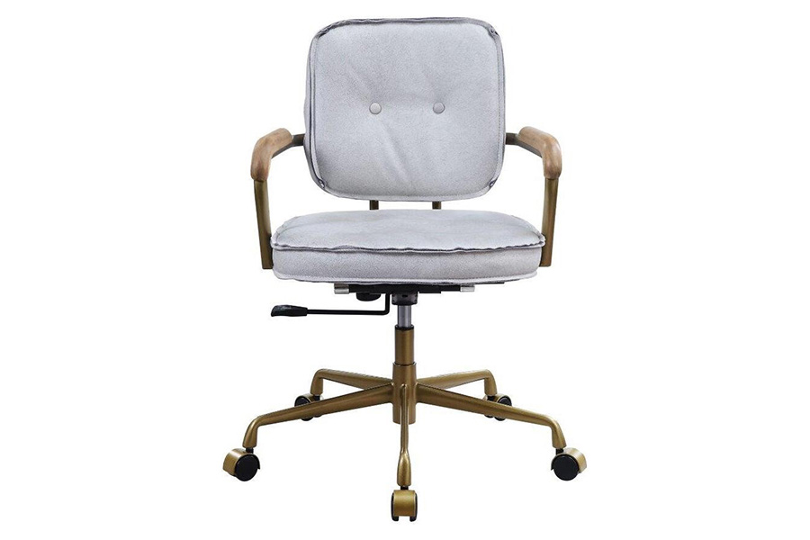 ACME Siecross Office Chair - Vintage White Top Grain Leather