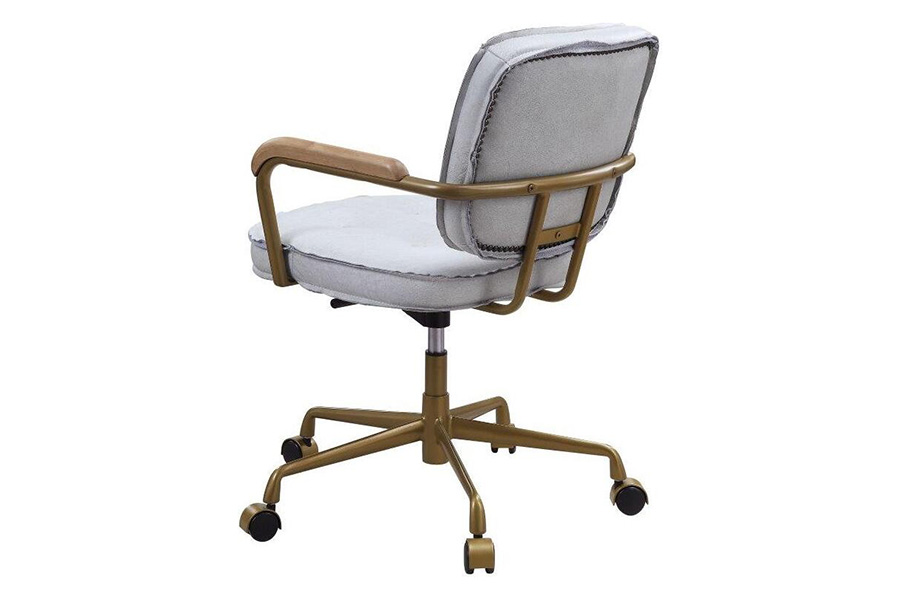 ACME Siecross Office Chair - Vintage White Top Grain Leather