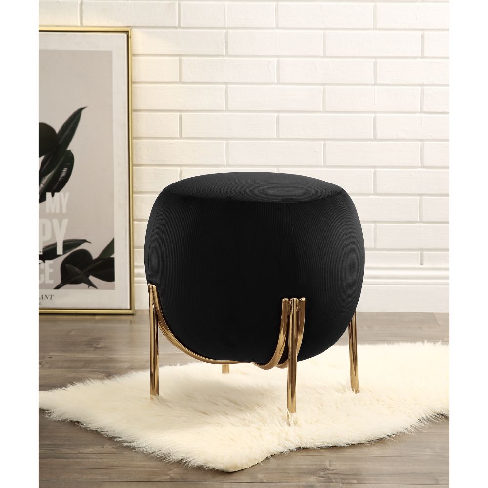 ACME™ Spraxis Ottoman - Black Corduroy