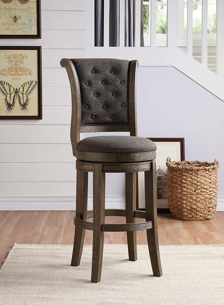 ACME Glison Bar Chair (Set of 2) - Charcoal Walnut