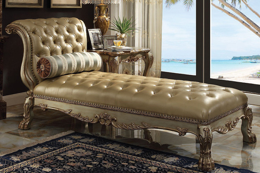 ACME™ Dresden Chaise - Gold Patina