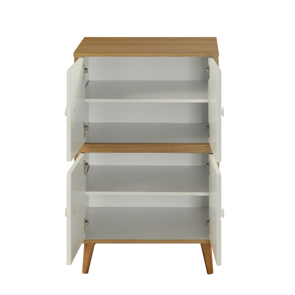 ACME - Anita Cabinet in Natural/White