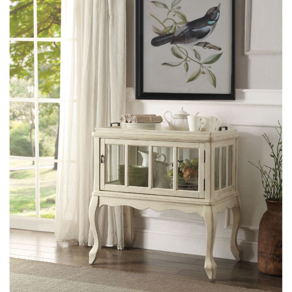 ACME Fidelia Accent Table - Antique White