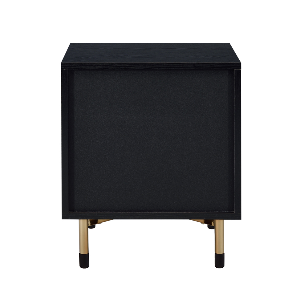 ACME - Alston Accent Table in Black/Champagne