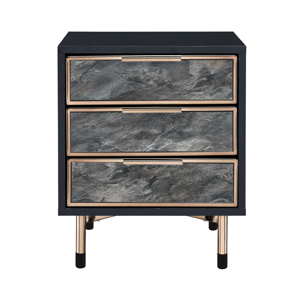 ACME - Arbyrd Accent Table in Black/Champagne