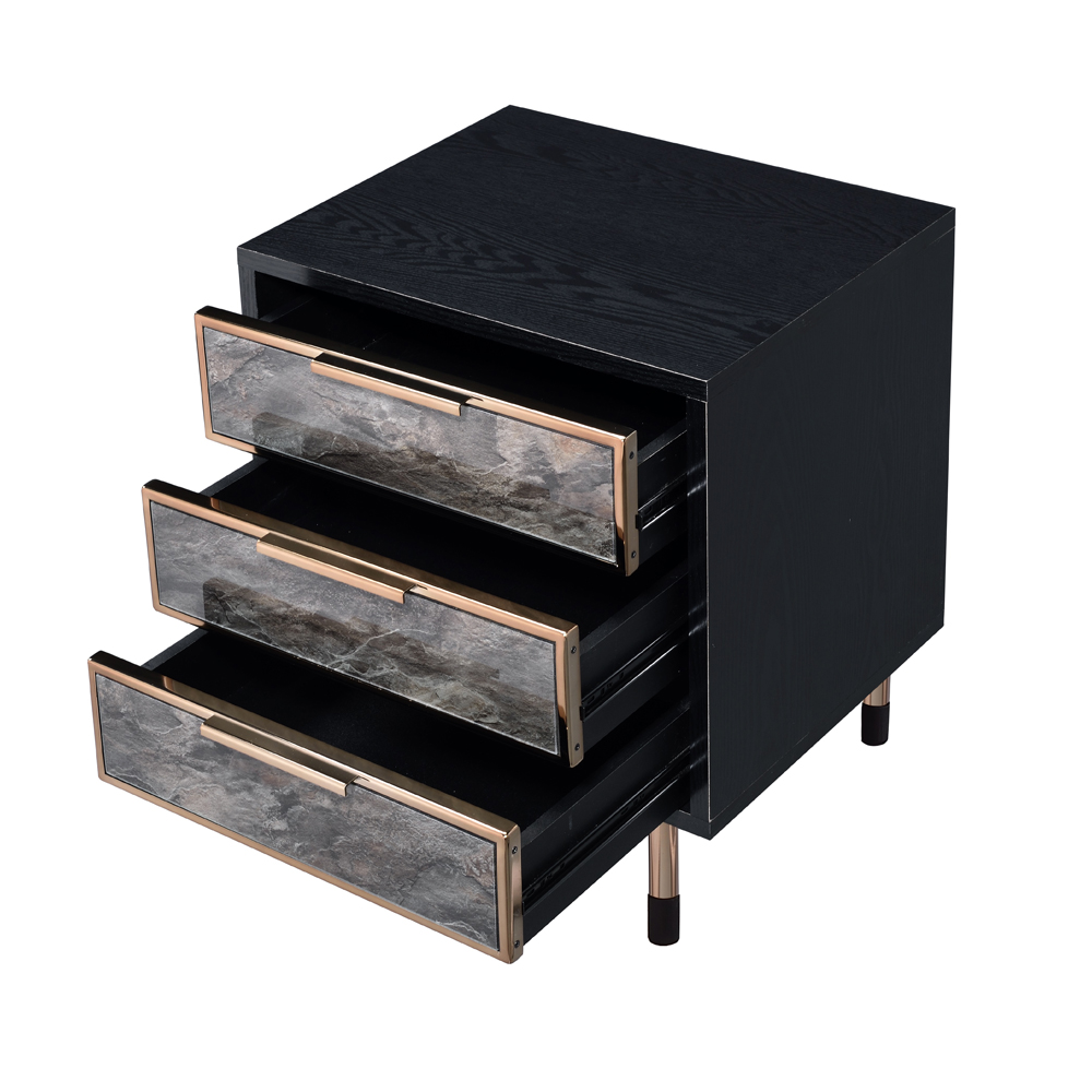 ACME - Arbyrd Accent Table in Black/Champagne