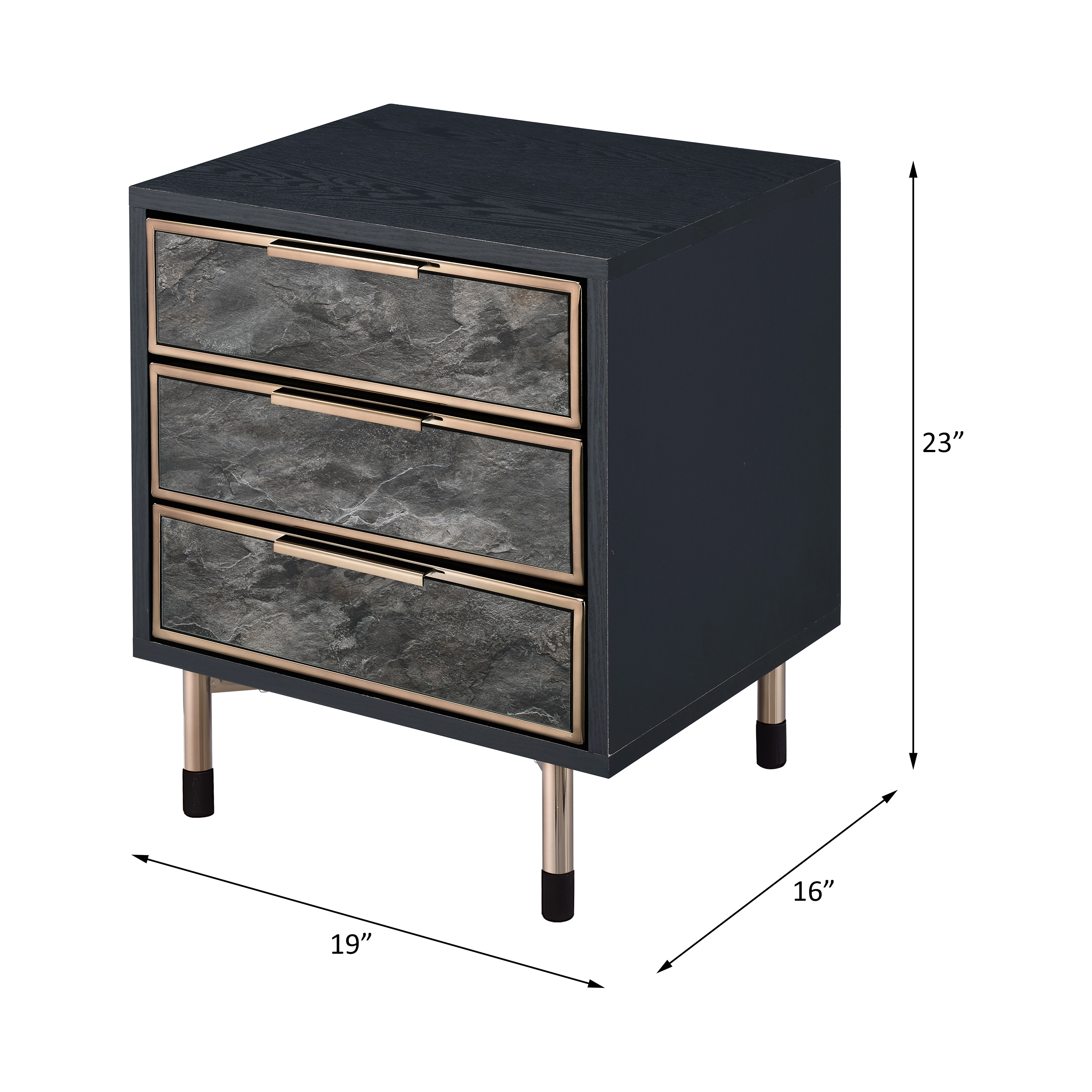 ACME - Arbyrd Accent Table in Black/Champagne