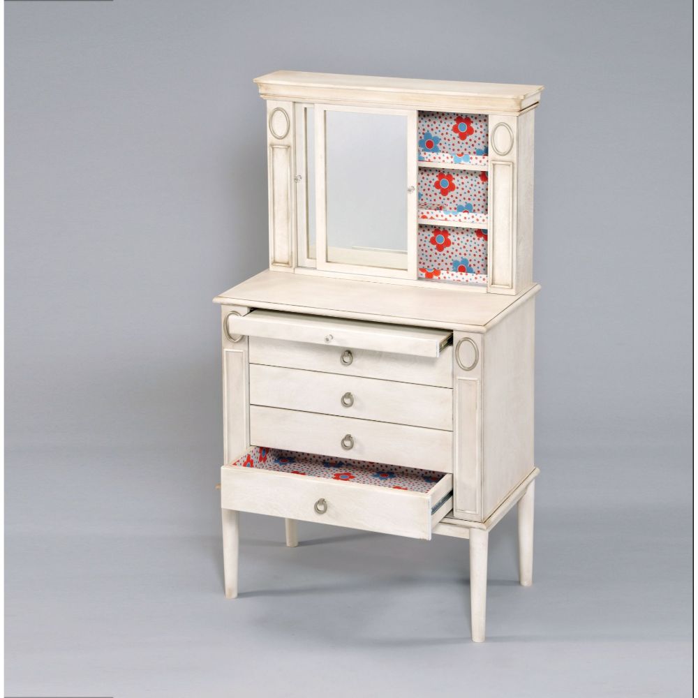 ACME - Leven Jewelry Armoire in Antique White