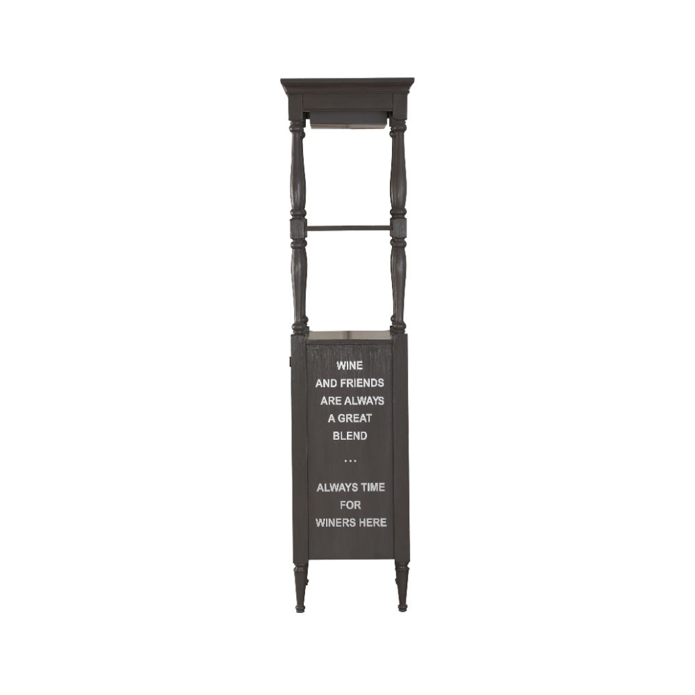 ACME Anthony Wine Cabinet - Antique Gray