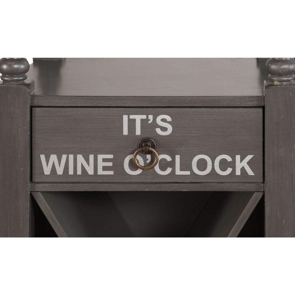 ACME Anthony Wine Cabinet - Antique Gray