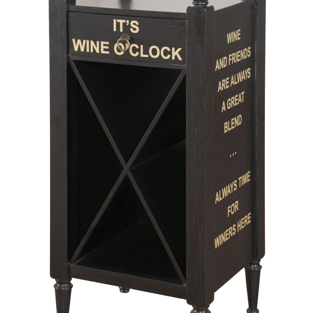 ACME Anthony Wine Cabinet - Black