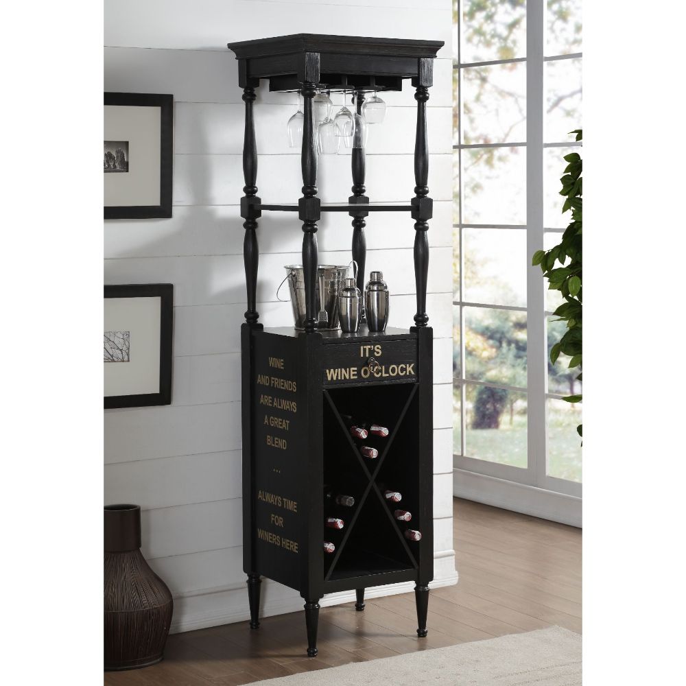 ACME Anthony Wine Cabinet - Black