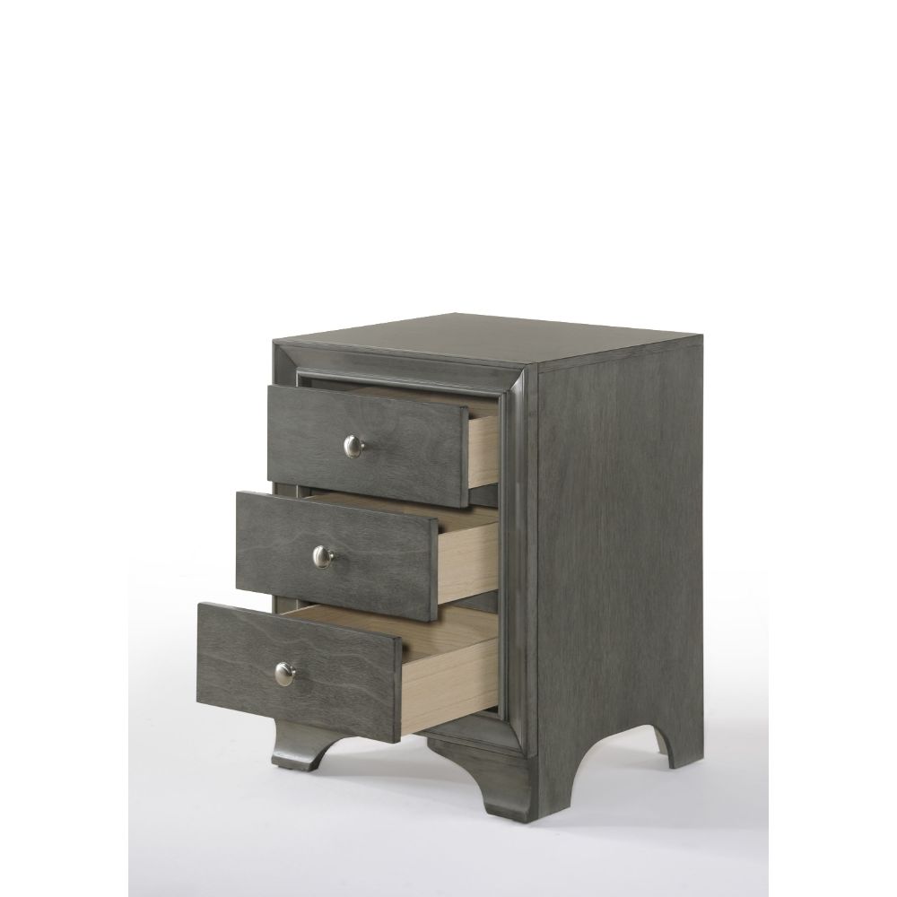 ACME - Blaise Accent Table in Gray Oak