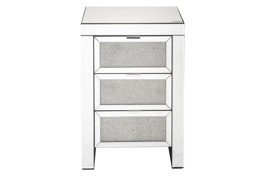 ACME - Noralie Accent Table in Mirrored/Faux Diamonds (97661)