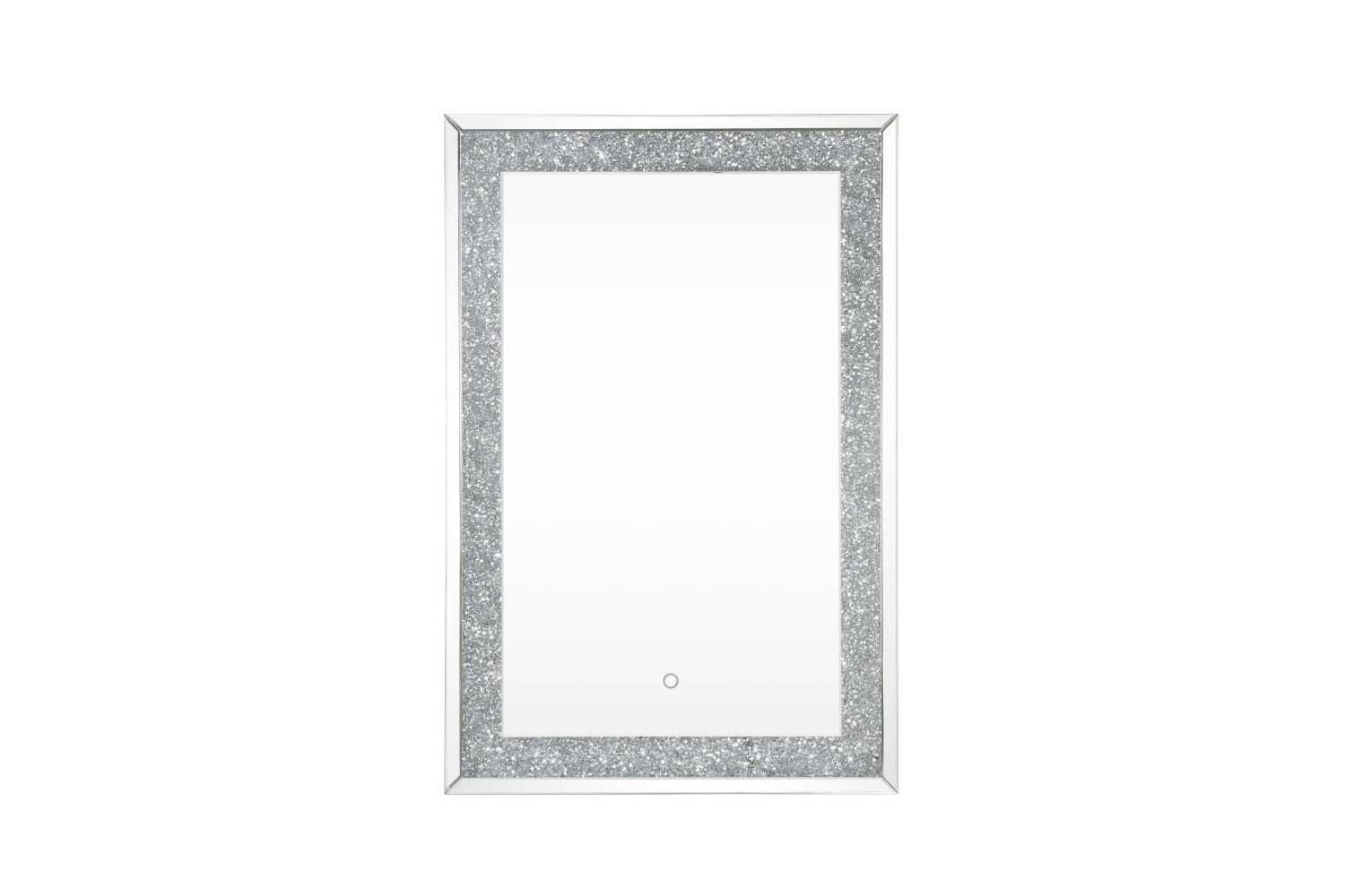 ACME - Noralie Accent Mirror with Led in Mirrored/Faux Diamonds (97706)