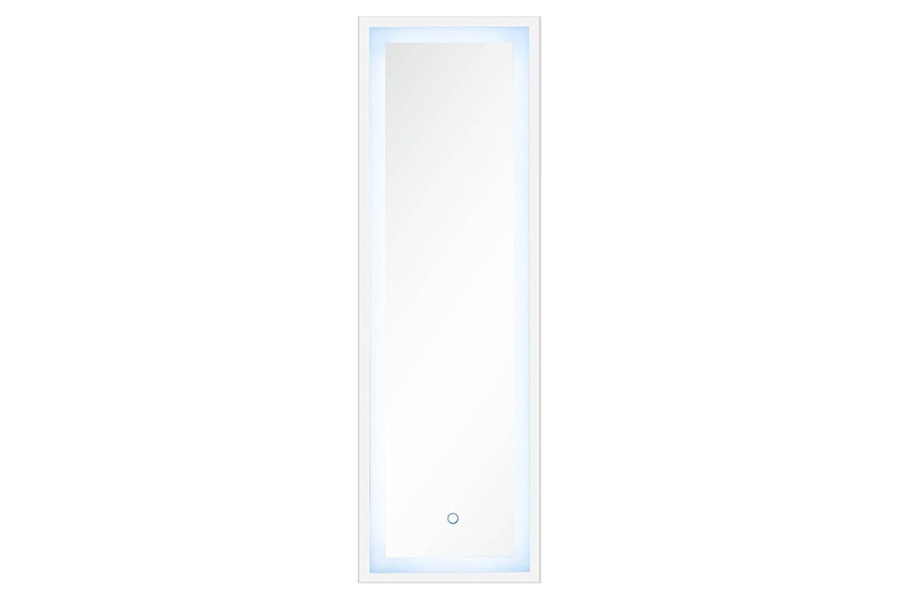 ACME - Dominic Floor Mirror with Led in Mirrored