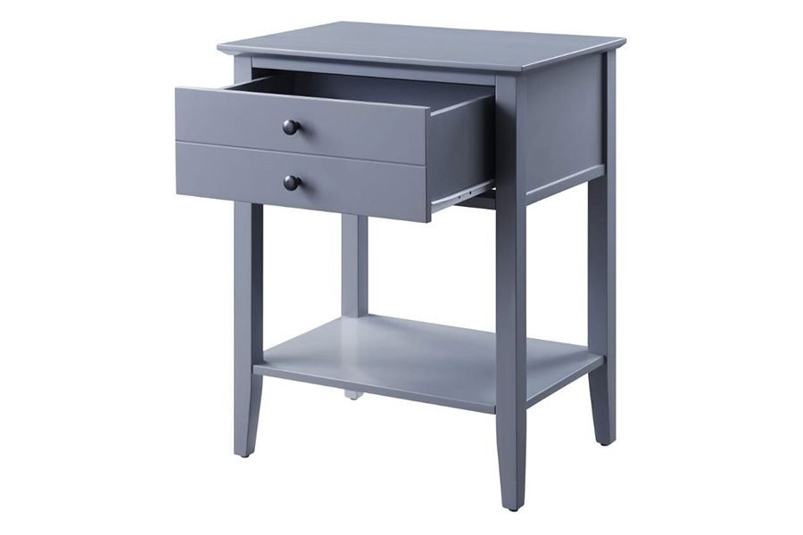 ACME Grardor Side Table with USB Charging Dock - Gray