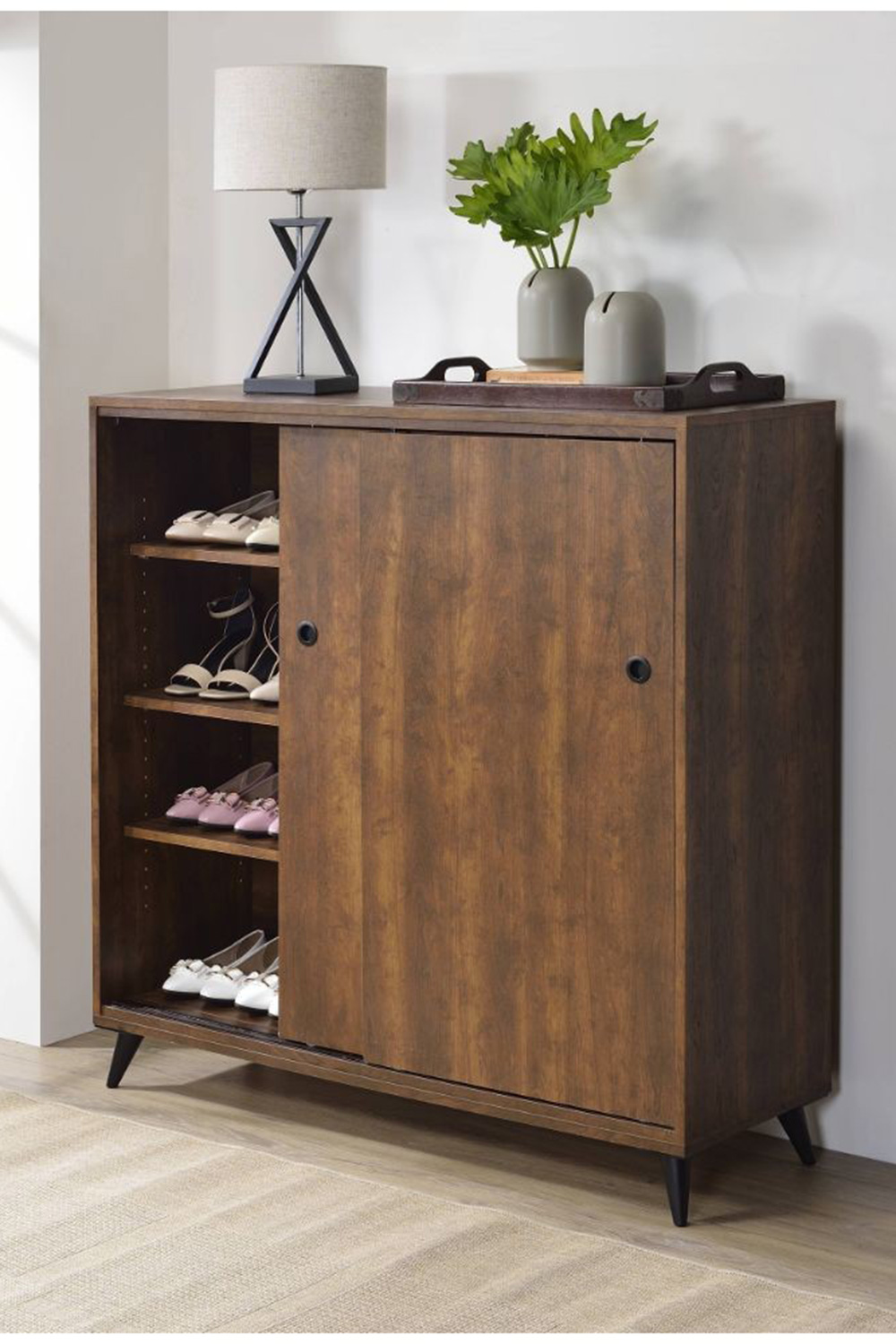 ACME - Waina Shoe Cabinet in Oak